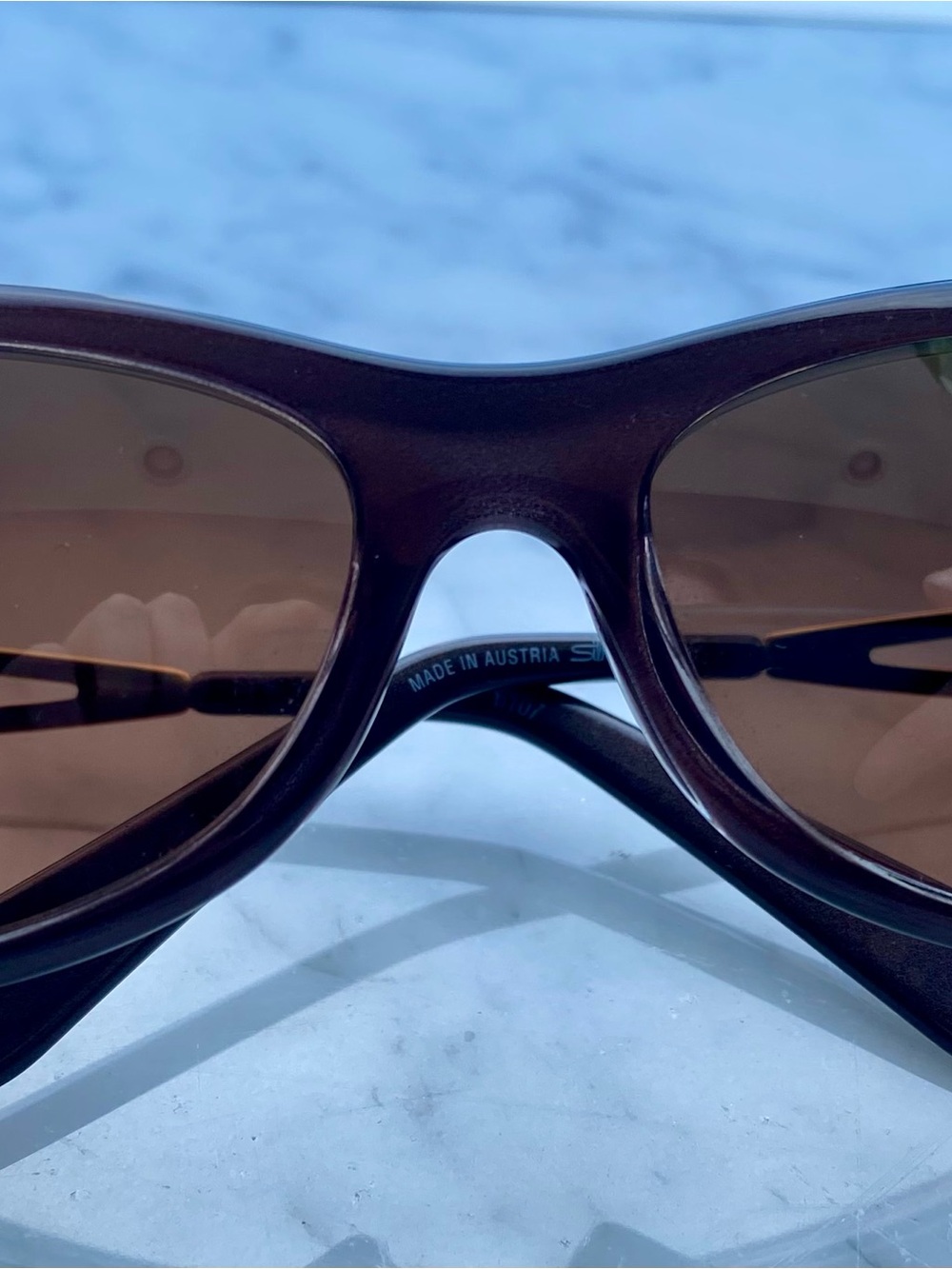 Silhouette Vintage Sports Wrap Caramel/Gold Sunglasses - Never Worn